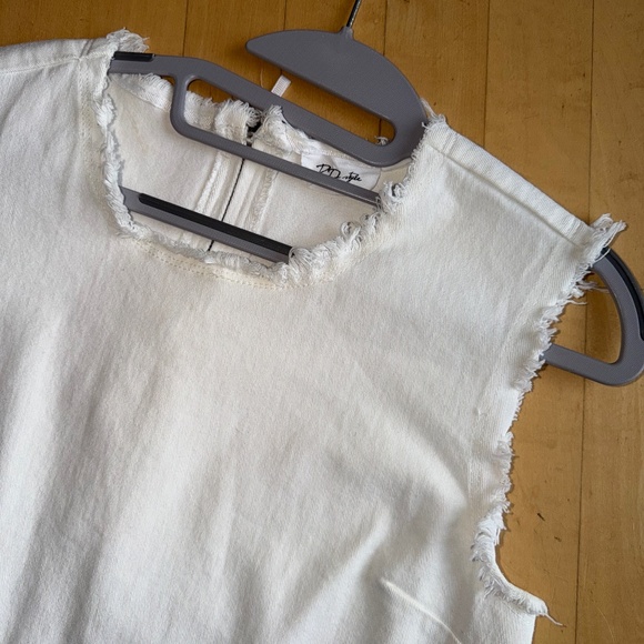 RD Style white denim dress, S, GL1308 - Picture 3 of 4